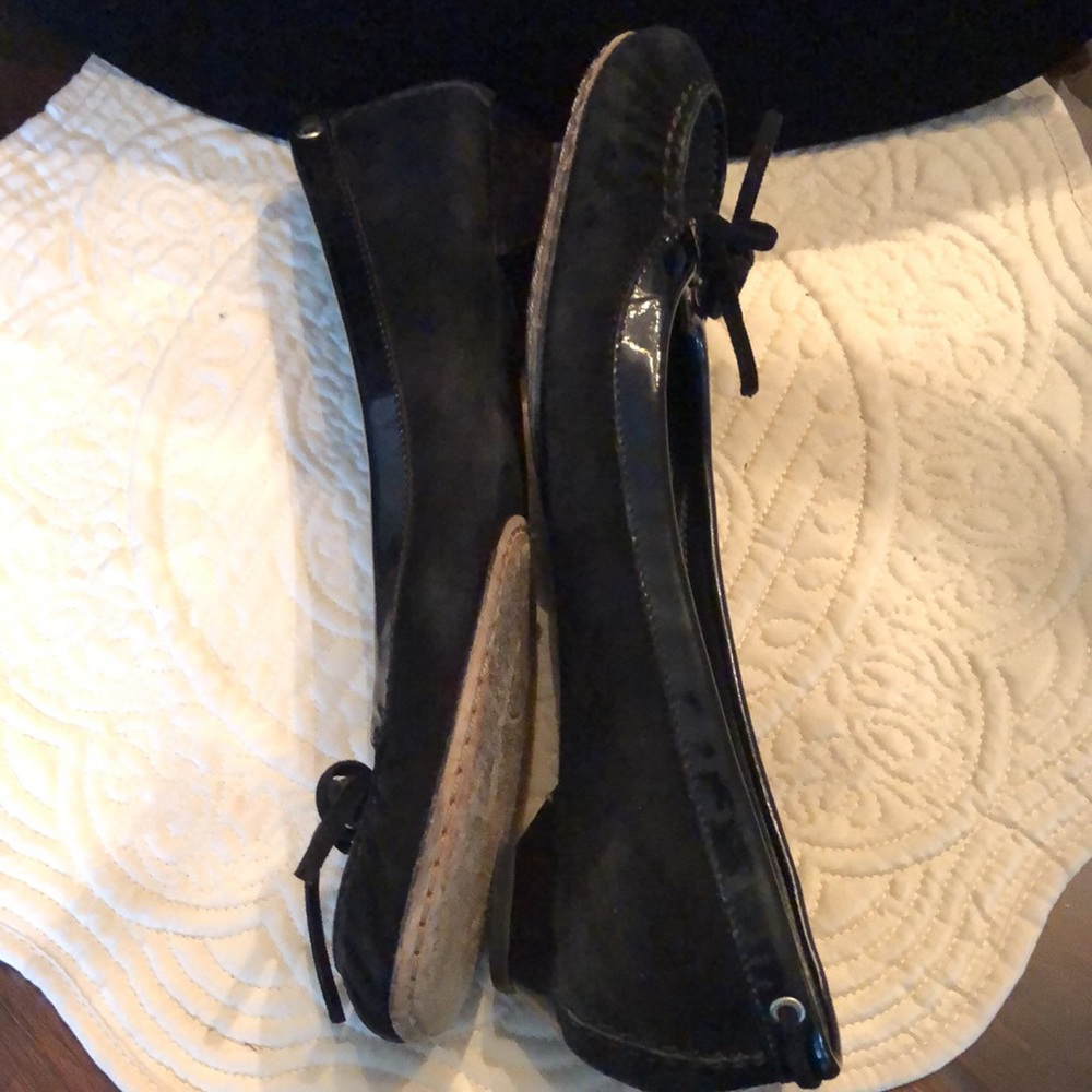 🇮🇹 Geoffredo Fantini Materia Prima suede & patent leather trim ballerina flats - Picture 6 of 10